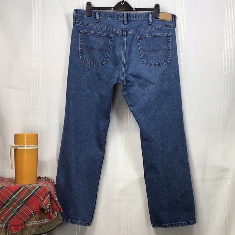 🚀 Urban Pipeline Relaxed Fit Cotton Zip Front 5 Pocket Denim 40 X 30 Blue Jeans - Picture 4 of 10